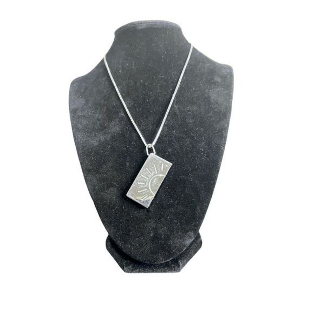 Authentic Hermès Sun Charm on Sterling Silver Chain in Box - Picture 2 of 5